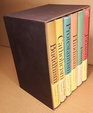 Seller image for Great Religions of Modern Man (slipcase/box): vol 1 "Buddhism", vol 2 "Catholicism", vol 3 "Protestantism", vol 4 "Hinduism", vol 5 "Islam", vol 6 "Judaism" -(six near fine hard covers in matching dust jackets, the full set) in a slipcase/box)- for sale by Nessa Books