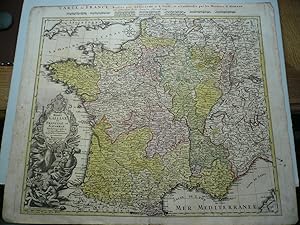 France, anno 1741, Homann Heirs/De L´Isle Generalmap of France, edited by Homann Heirs/De L´Isle,...