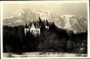 Ansichtskarte / Postkarte Salzkammergut Oberösterreich, Gmunden, Schloss Cumberland, Höllengebirge