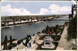 Bild des Verkufers fr Ansichtskarte / Postkarte Budapest Ungarn, Donau-Ansicht zum Verkauf von akpool GmbH