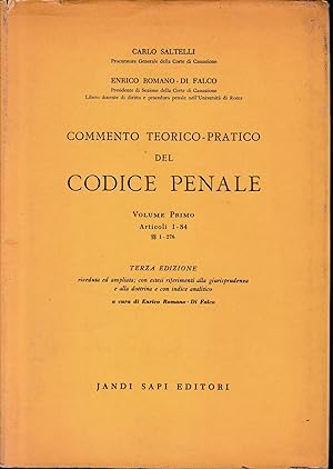 Seller image for Commento teorico-pratico del Codice Penale, vol. 1, art. 1-84. for sale by librisaggi