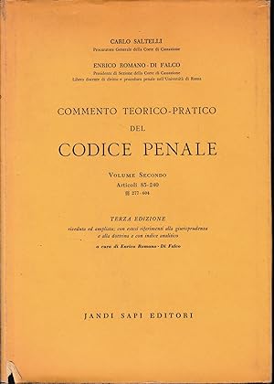 Seller image for Commento teorico-pratico del Codice Penale, vol. 2, art. 85-240. for sale by librisaggi