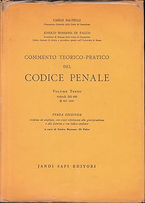 Seller image for Commento teorico-pratico del Codice Penale, vol. 3, art. 241-498 for sale by librisaggi