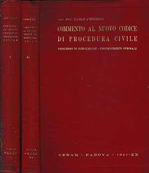 Commento al nuovo codice di procedura civile, 2 volumi.