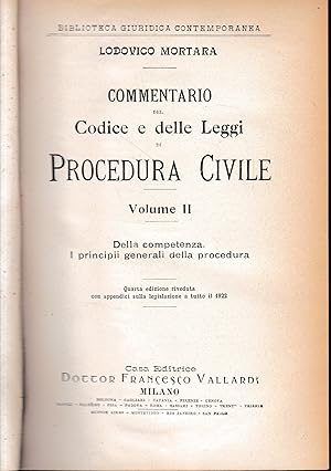 Commentario del Codice e delle Leggi di Procedura Civile, vol. 2.