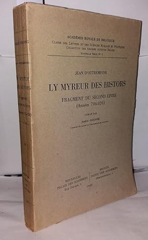 Imagen del vendedor de Ly myreur des histors fragments du second livre ( annes 794-826) a la venta por Librairie Albert-Etienne