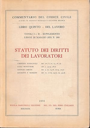 Statuto dei diritti dei lavoratori. Libro quinto