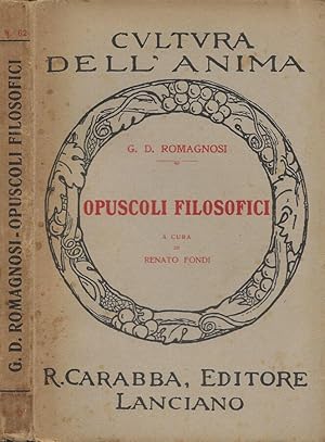 Seller image for Opuscoli filosofici for sale by Biblioteca di Babele