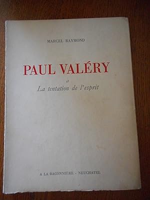 Imagen del vendedor de Paul Valery et la tentation de l'esprit a la venta por Frederic Delbos