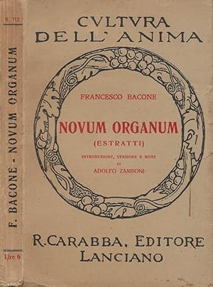 Bild des Verkufers fr Novum Organum (Estratti) zum Verkauf von Biblioteca di Babele