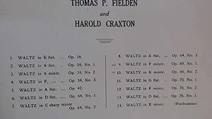 Imagen del vendedor de Waltzes for Piano Solo a la venta por Goldstone Rare Books