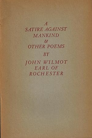 Image du vendeur pour A Satire Against Mankind and Other Poems - The Poets of the Year mis en vente par UHR Books