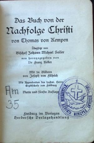 Bild des Verkufers fr Das Buch von der Nachfolge Christi. zum Verkauf von books4less (Versandantiquariat Petra Gros GmbH & Co. KG)