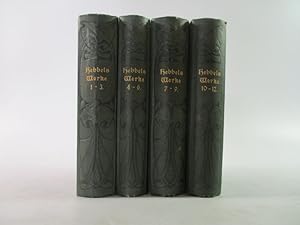 Bild des Verk�ufers f�r Friedrich Hebbels s�mtliche Werke in zw�lf B�nden (in vier B�nden). Vier B�nde, so komplett. zum Verkauf von Antiquariat Bookfarm