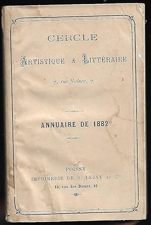 Cercle Artistique et Littéraire - ANNUAIRE de 1882