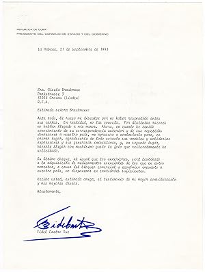 Rare typed letter signed with fine content