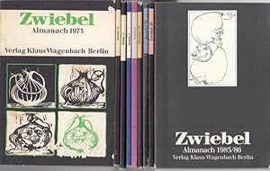 Zwiebel Almanach. Konvolut mit 9 Jahrgängen aus den Jahren 1973 bis 1985/1986. - Enthalten: 9, 10...