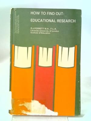 Bild des Verkufers fr How to Find Out: Educational Research zum Verkauf von World of Rare Books