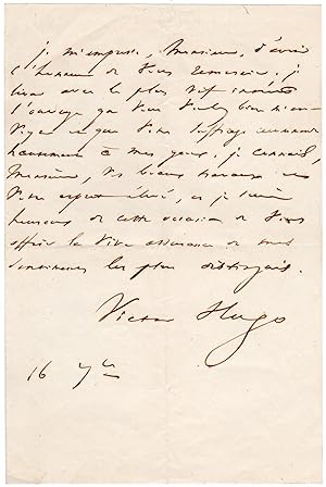 Autograph letter signed