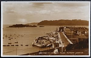 Image du vendeur pour Plymouth Devon Vintage View Postcard Drakes Island And West Hoe 1954 mis en vente par Postcard Anoraks