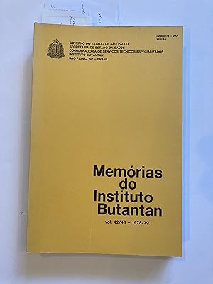 MEMORIAS DO INSTITUTO BUTANTAN Vol. 42/43 1978 / 1979