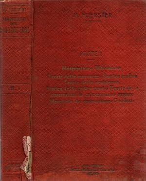 Bild des Verkufers fr Manuale del costruttore. Parte I Matematica e Meccanica zum Verkauf von Biblioteca di Babele