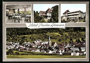 Immagine del venditore per Ansichtskarte Krnbach bei Bretten, Hotel-Pension Lehmann, Ortsansicht aus der Vogelschau venduto da Bartko-Reher