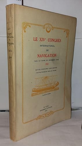 Le XIVe congrès international de navigation tenu au caire en décembre 1926