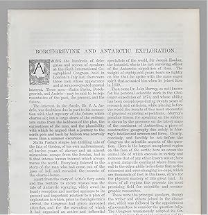 Bild des Verkufers fr The First Landing On The Antarctic Continent Being An Account Of The Recent Voyage Of The Whaler, Antarctic / Borchgrevink And Antarctic Exploration zum Verkauf von Legacy Books II