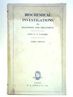 Bild des Verkufers fr Biochemical Investigations In Diagnosis and Treatment zum Verkauf von World of Rare Books