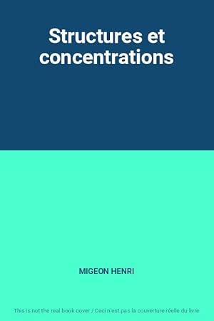 Seller image for Structures et concentrations for sale by Ammareal