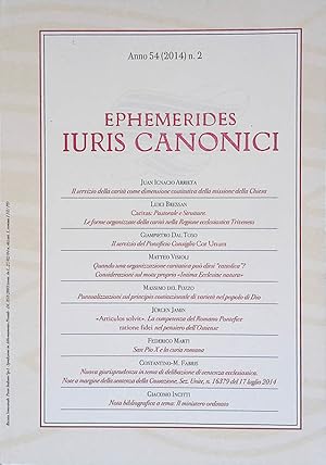 Ephemerides Iuris canonici. Anno 54 N. 2