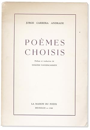 Poèmes Choisis. [inscribed to his bibliographer]