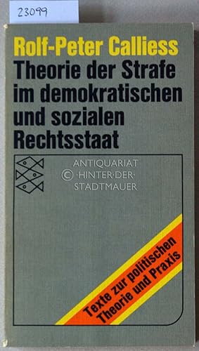 Theorie der Strafe im demokratischen und sozialen Rechtstaat. Ein Beitrag zur strafrechtsdogmatis...