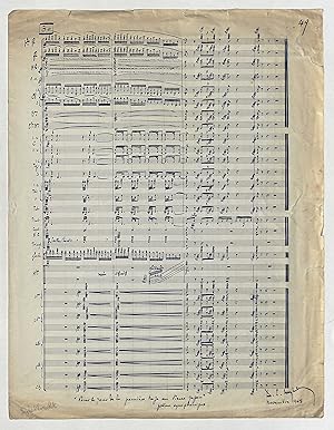 Image du vendeur pour Eigenh. Musikmanuskript mit Namenszug. mis en vente par Eberhard Kstler Autographen&Bcher oHG