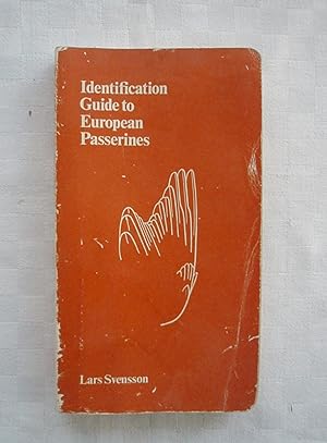 Bild des Verkufers fr Identification Guide to European Passerines. zum Verkauf von Peter Blest Booksellers