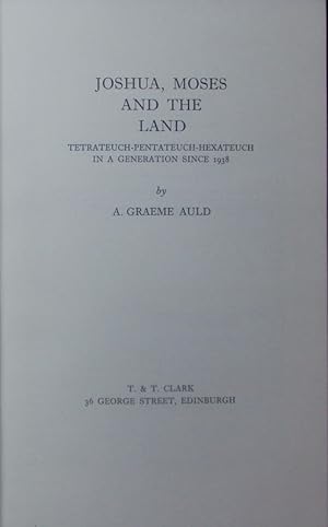Bild des Verkufers fr Joshua, Moses and the Land. zum Verkauf von Antiquariat Bookfarm