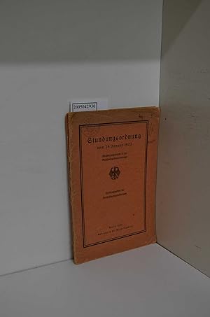 Bild des Verkufers fr Stundungsordnung vom 29. Januar 1923. (Ergnzungsband II zur Reichsabgabenordnung) zum Verkauf von ralfs-buecherkiste