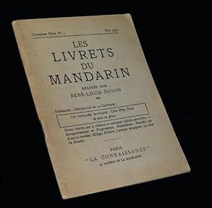 Bild des Verkufers fr Les Livrets du Mandarin. zum Verkauf von Babel Librairie