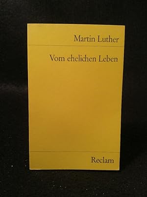 Immagine del venditore per Vom ehelichen Leben und andere Schriften ber die Ehe venduto da ANTIQUARIAT Franke BRUDDENBOOKS