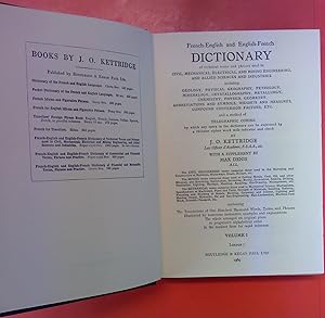 Bild des Verkufers fr French-English and English-French DICTIONARY - VOLUME I zum Verkauf von biblion2