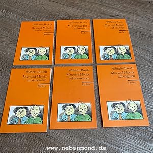 Max und Moritz. Konvolut: Englisch / Französisch / Italienisch / Spanisch / Russisch (5 Bände).