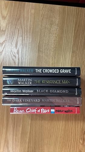 Image du vendeur pour Bruno Chief of Police, Dark Vineyard, Black Diamond, The Crowded Grave, The Resistance Man. 5 x signed UK first edition, first printing hardback novels in the Bruno Chief of Police series. mis en vente par Signed and Delivered Books