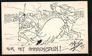 Bild des Verkufers fr Knstler-Ansichtskarte Rud. Kristen: Soldaten mit einem Schwein zum Verkauf von Bartko-Reher