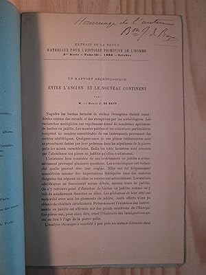 Seller image for Un rapport archologique entre l'ancien et le nouveau continent for sale by Expatriate Bookshop of Denmark