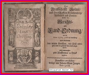 Der Graffschafft Solms, und Herrschafften Müntzenberg, Wildenfels und Sonnenwalt, &c. Gerichts- u...