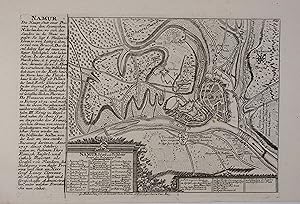 Bild des Verkufers fr Namur. Kupferstich-Plan aus G. Bodenehr "Force d'Europe". Augsburg um 1720, 16,5 x 18,5 cm (Plattenrand) zum Verkauf von Antiquariat Johannes Mller