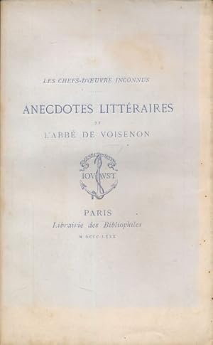 Seller image for Anecdotes littraires for sale by LIBRAIRIE GIL-ARTGIL SARL