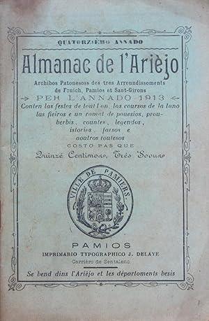 ALMANAC de L'ARIÈJO per l'Annado 1913 - Quatorzièmo annado