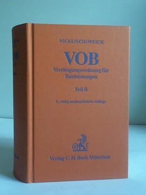 Bild des Verkufers fr Verdingungsordnung fr Bauleistungen: Teil B zum Verkauf von Celler Versandantiquariat